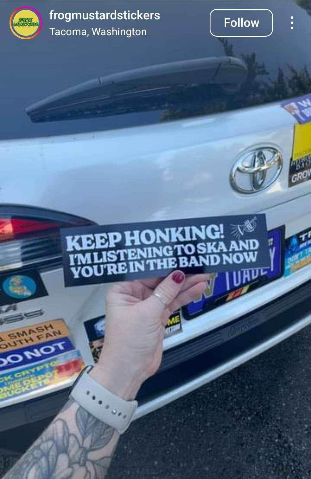 When you're really feeling the ska music and can't be bothered by traffic.