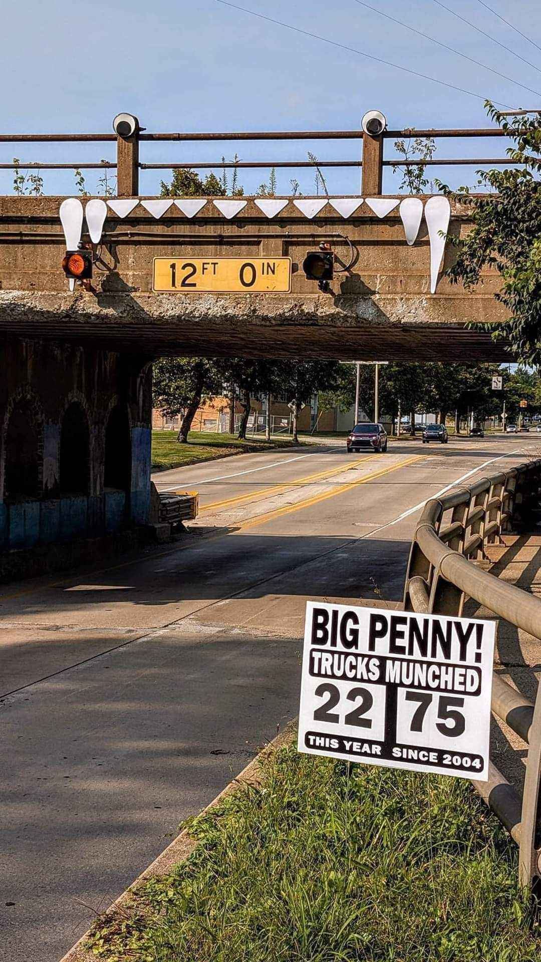 This bridge is out here collecting truck tolls like it's its side hustle