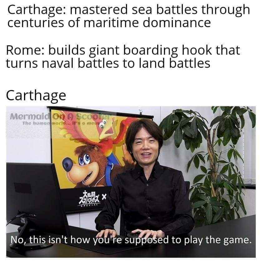 When you've mastered sea battles for centuries and then Rome pulls out a giant boarding hook