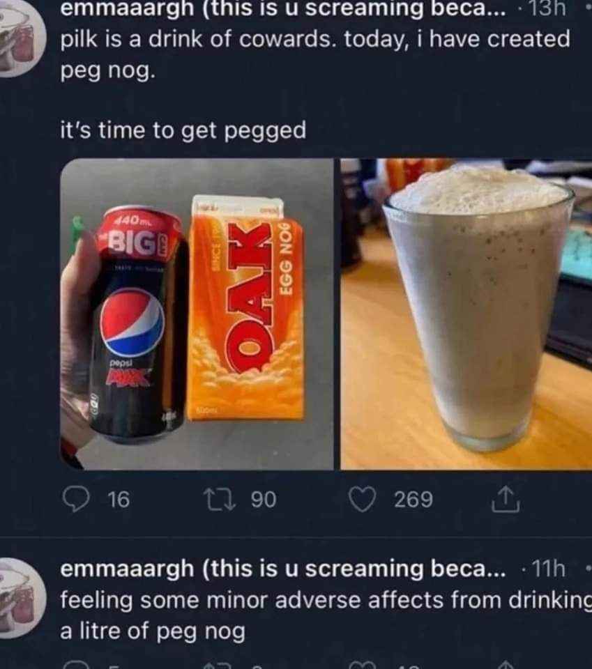 When you try to make a drink for cowards but accidentally create something way worse