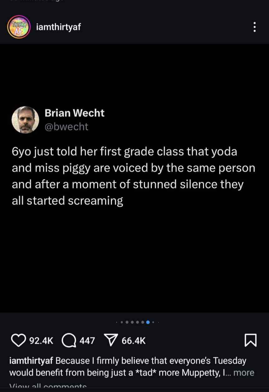 Wait, what? Six-year-olds are just not ready for the truth about Yoda and Miss Piggy