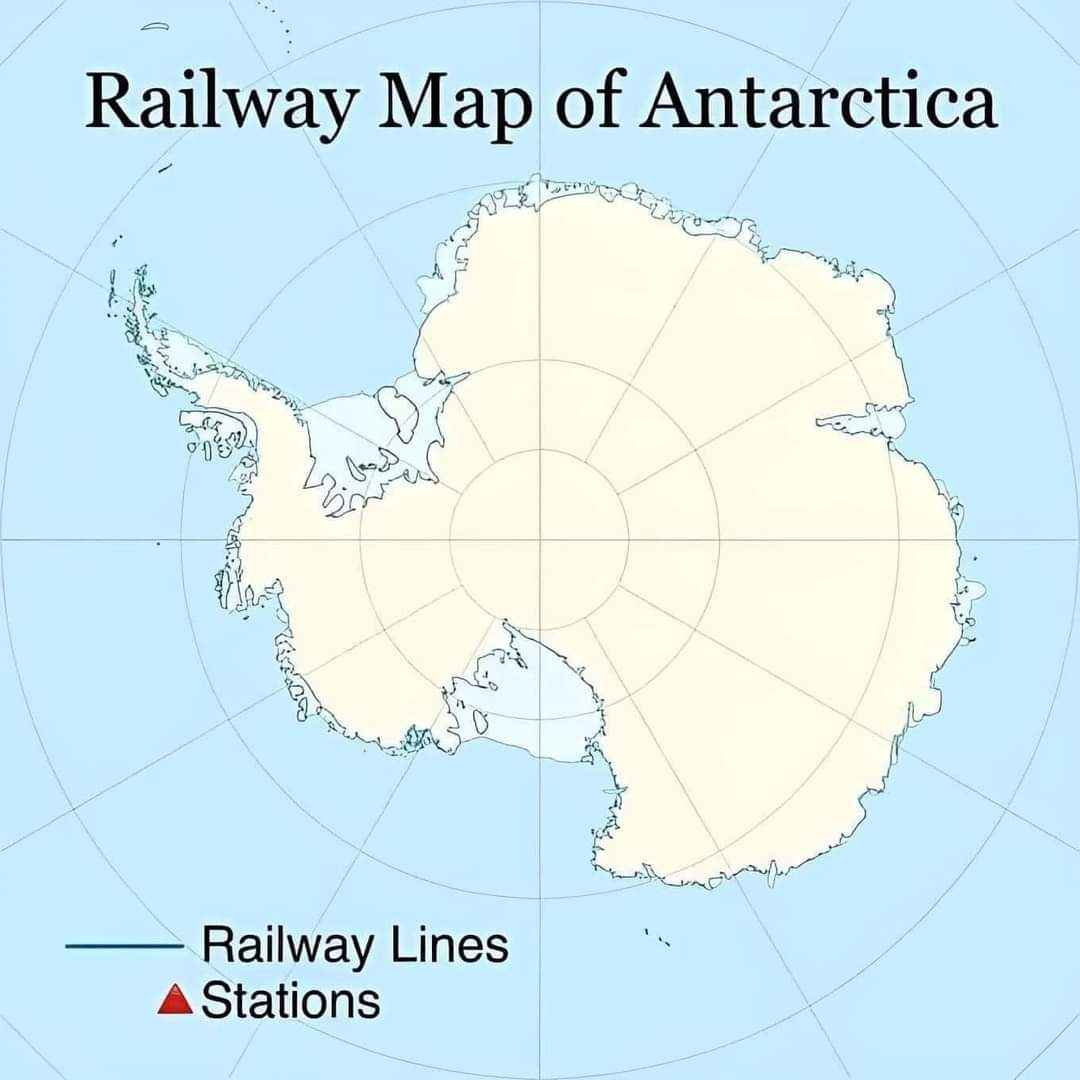 Someone actually made a railway map of Antarctica...