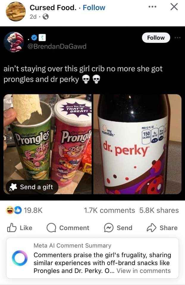 When the snack game is strong but the brands are... questionable lol