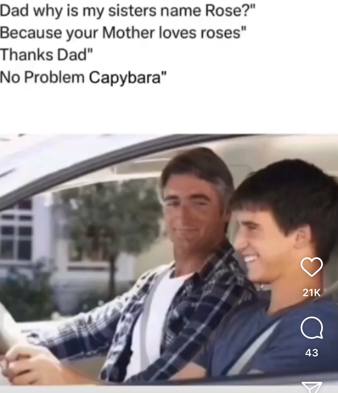 When your dad has a weird sense of humor and decides to name you something random instead of after a flower like your sister