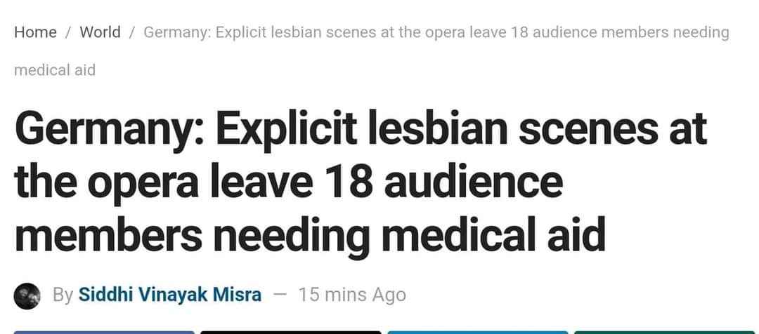 Wow, that opera sounds intense enough to warrant an ambulance.