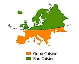 Europeans fighting over who has better food is wild when this map exists