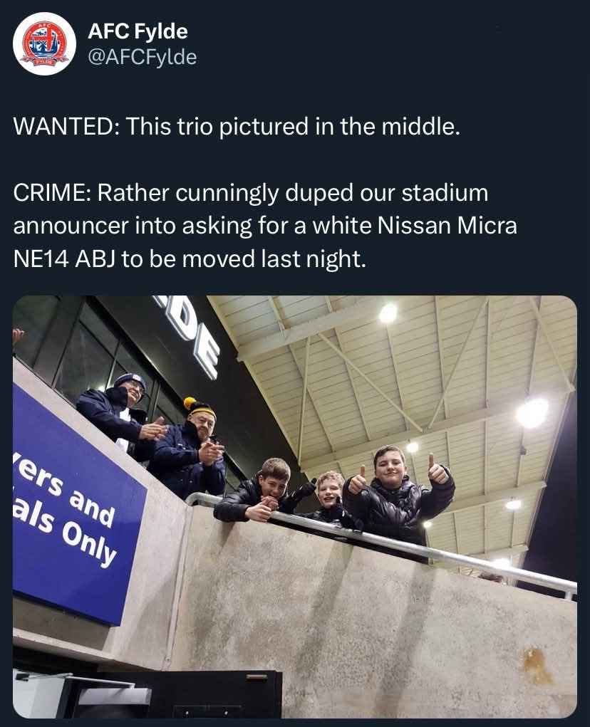 When you prank the stadium announcer into finding your car for you