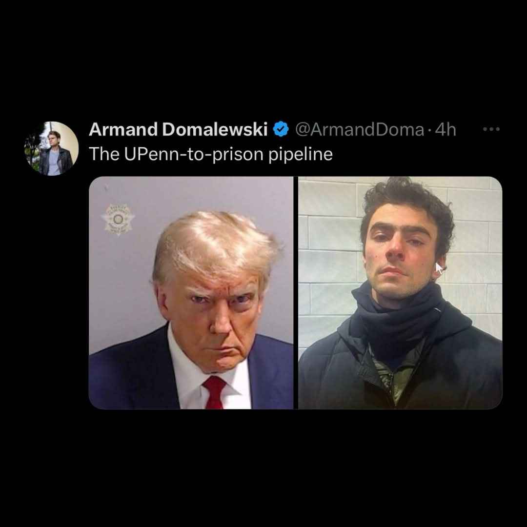 So apparently there's a UPenn to prison pipeline, and it's starring Donald Trump and this dude.