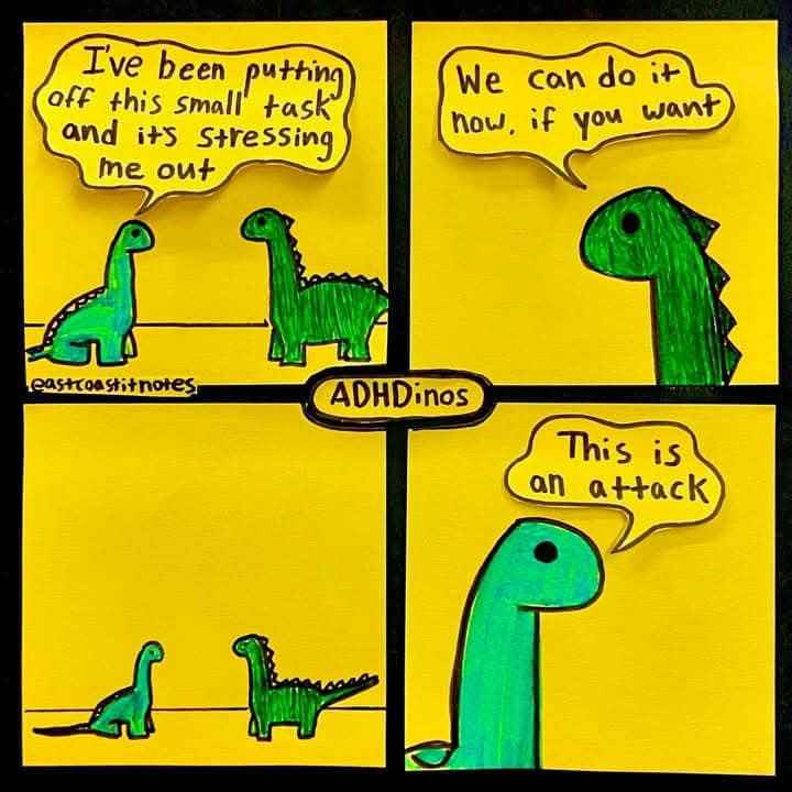 Me when someone suggests doing the thing I've been avoiding for weeks