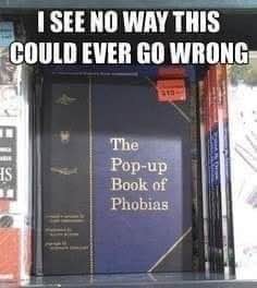 Yeah, a pop-up book about phobias sounds like a totally chill read.