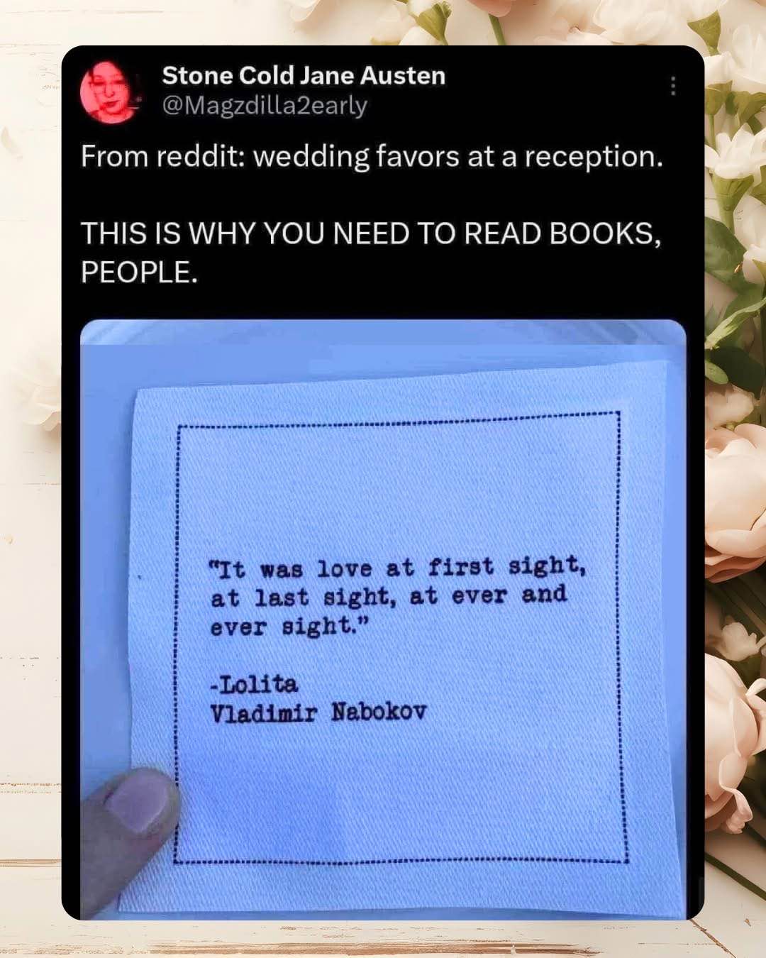 Why you should actually read the books you quote at weddings.