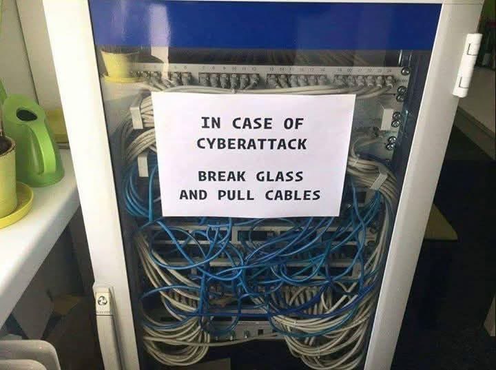 When the IT department's only solution to a cyberattack is to just yank all the cables.