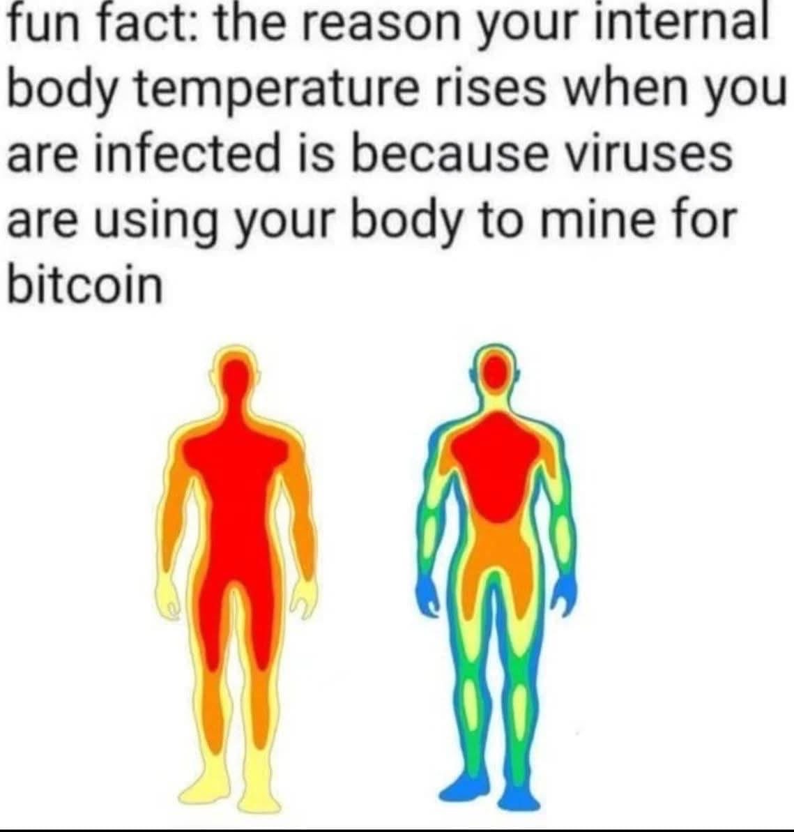 So THAT'S why I feel so hot when I'm sick lmao
