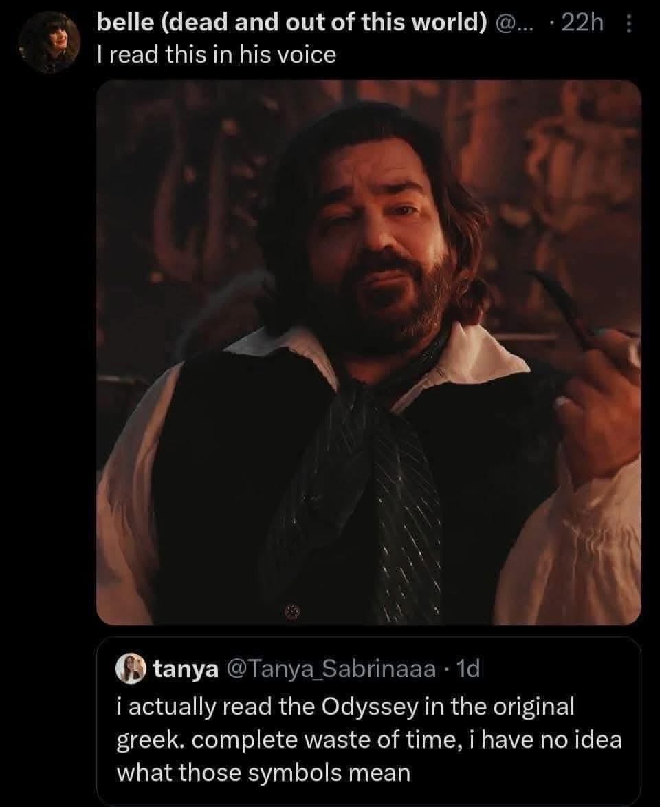 When the Odyssey in original Greek is too hard lol