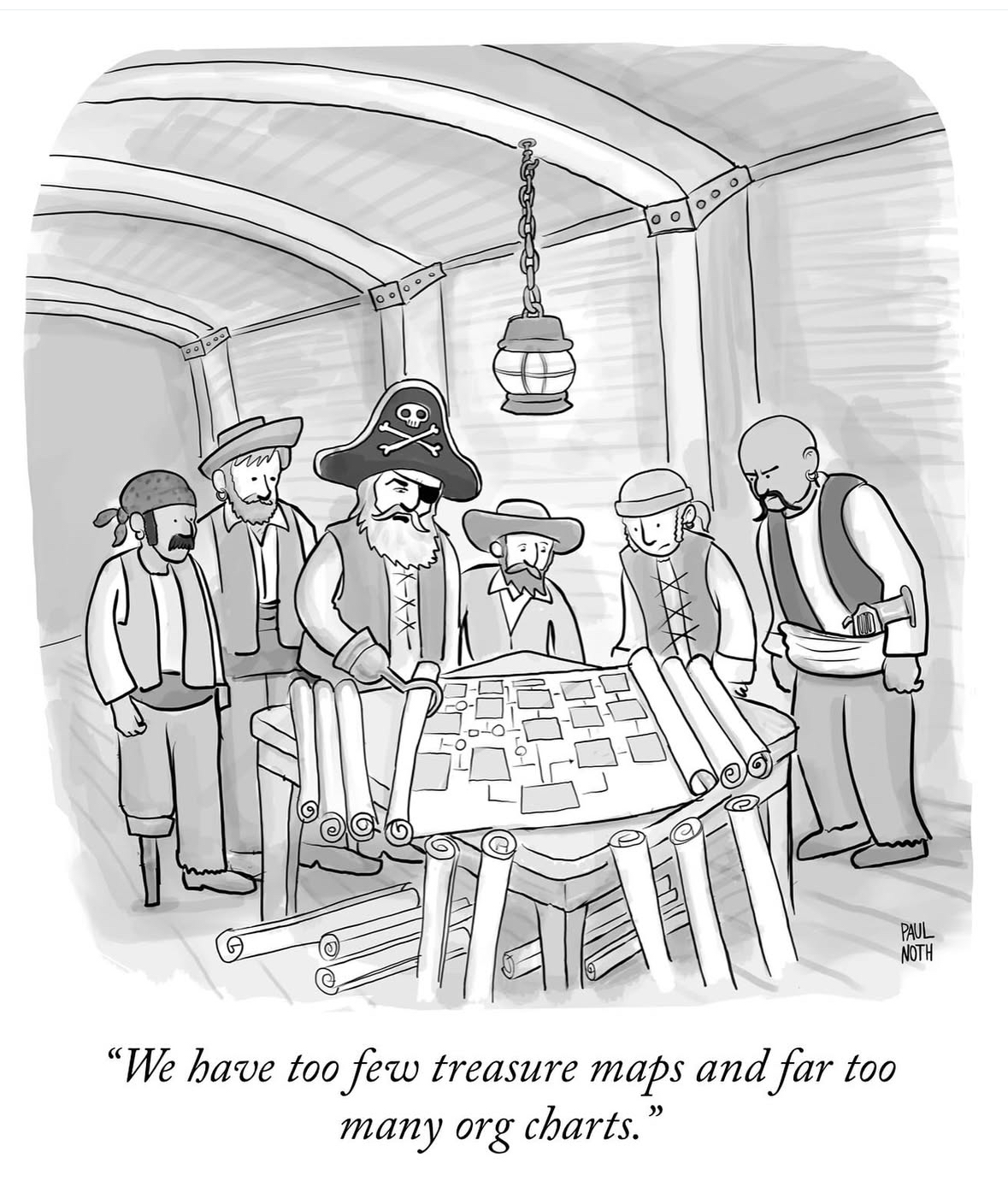 Pirates are struggling with too many org charts and not enough places to bury their treasure.