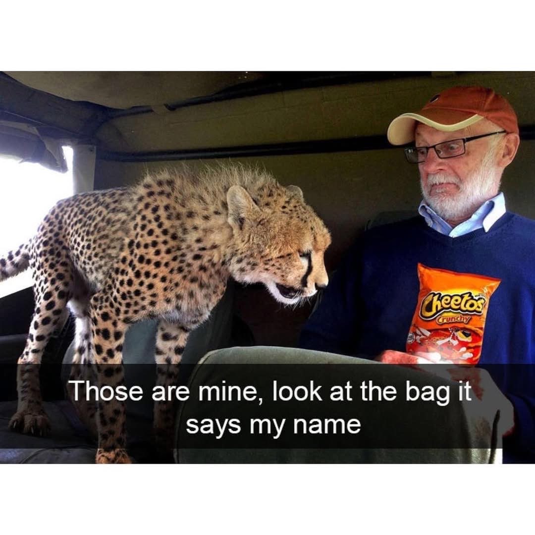 When you have to explain to your dad why you need a snack, and he's holding the snack.