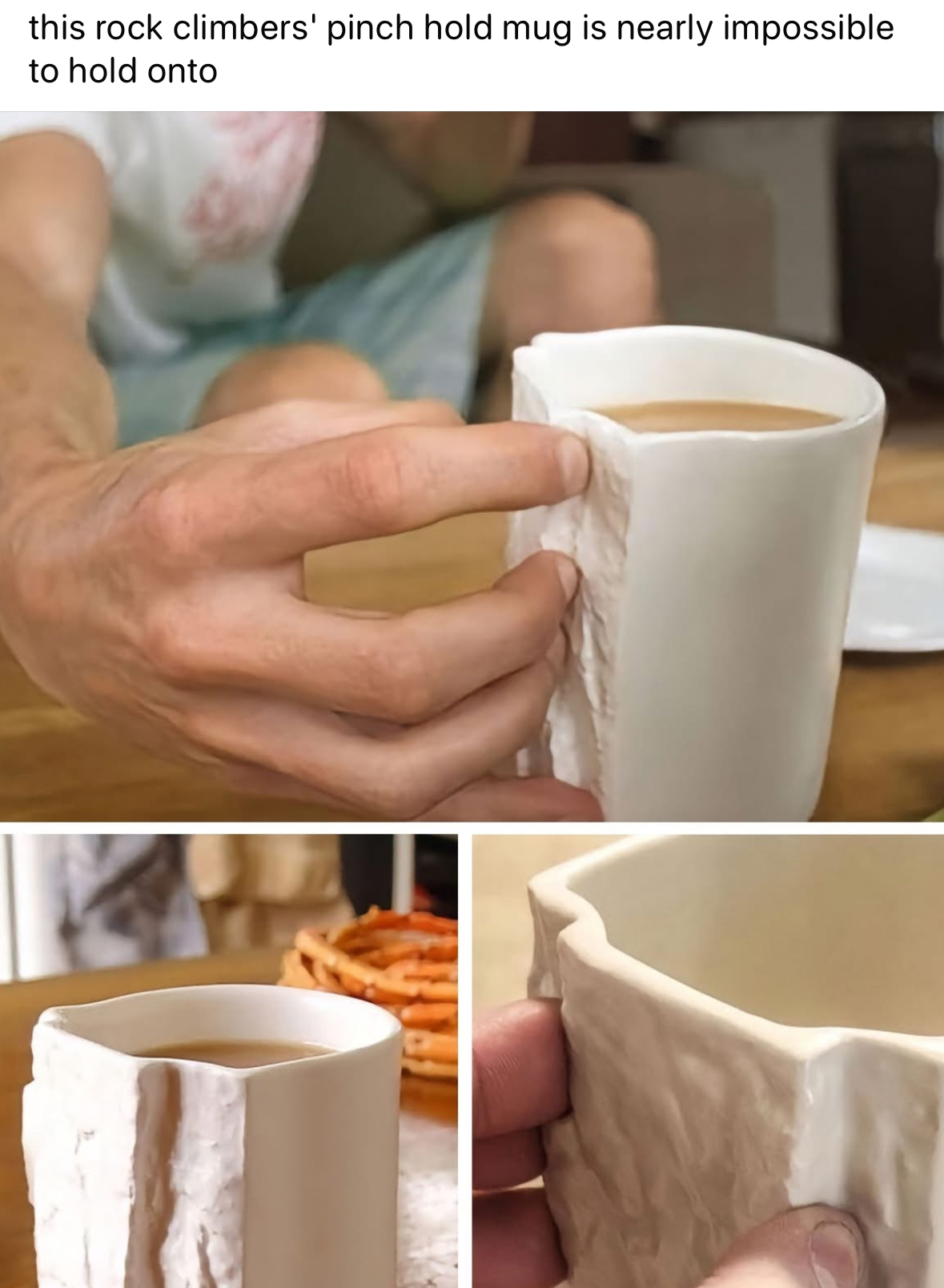 My morning coffee is already a climbing challenge