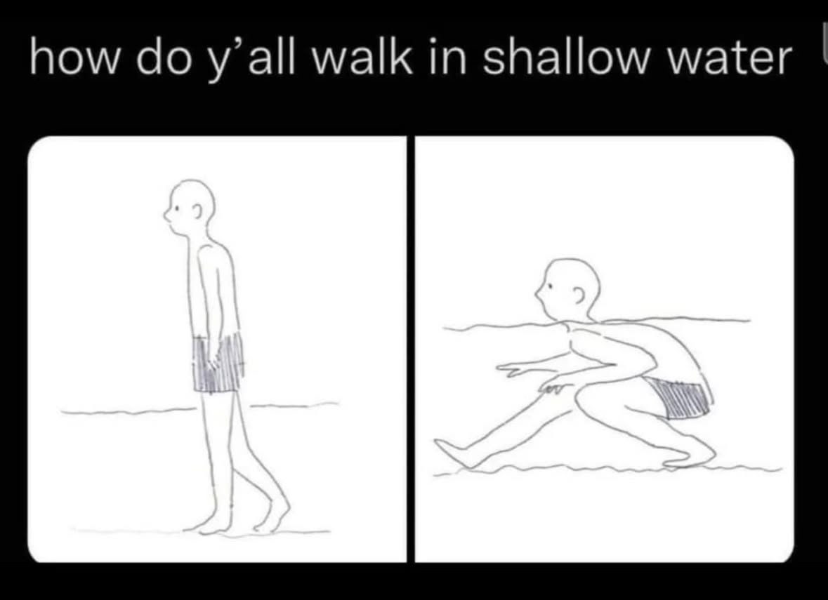 Someone please explain how y'all walk in the ocean without looking like you're on a secret mission.