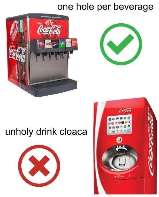 OMG the old Coca-Cola machines vs the new touch screen ones. Definitely preferred the old school method, I guess.