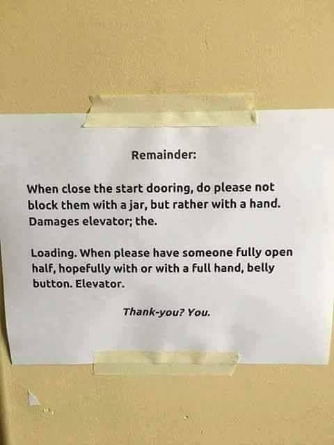 Someone tried to explain elevator etiquette and failed SO bad. Like, what even is a belly button elevator?