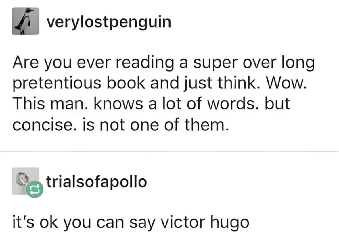 When you finally realize who the verbose author is who always uses too many words.