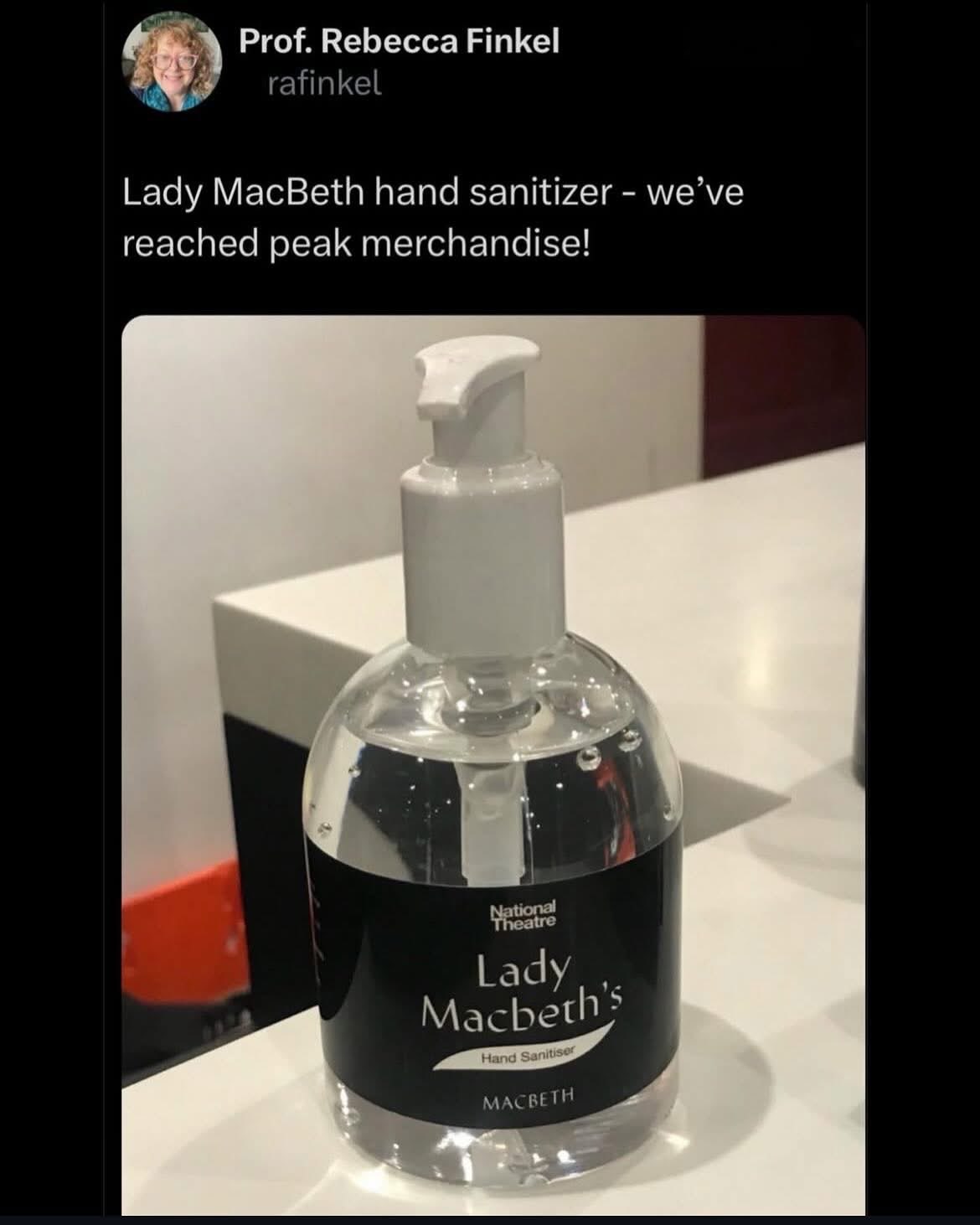 When you need to wash your hands after that whole King Duncan situation lol