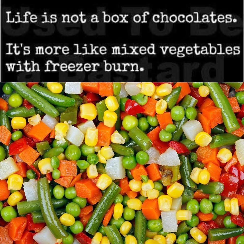 Lol, this is way too real. Who actually likes mixed veggies with freezer burn?
