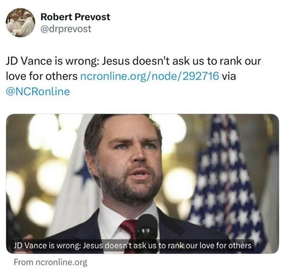 This guy's face when he remembers what JD Vance said about Jesus