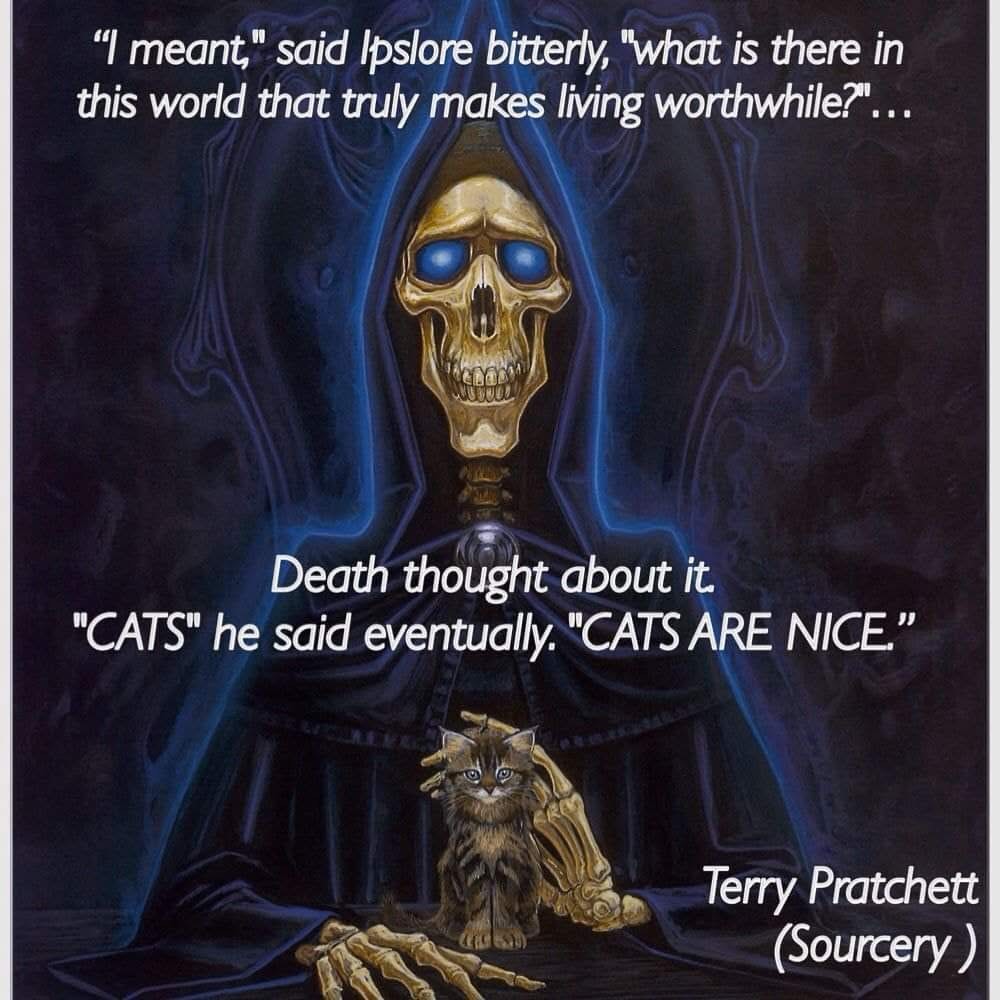 So even Death agrees that cats make life worth living.