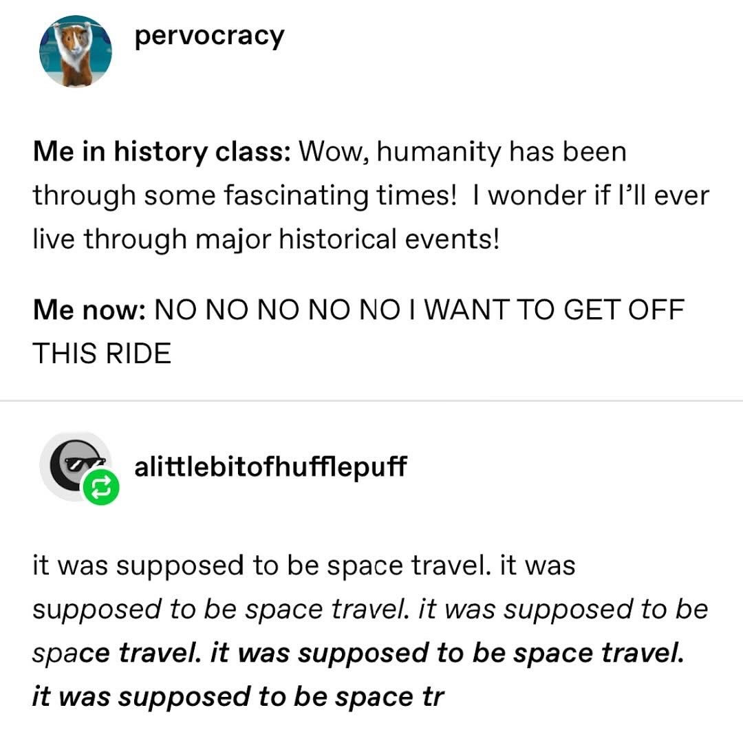 Thinking I wanted to witness history vs. actually living through it during chaotic times...