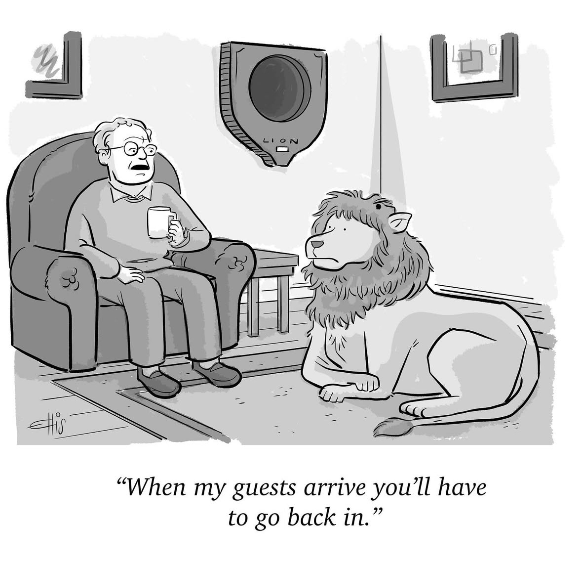 When the dog isn't allowed out while guests are over