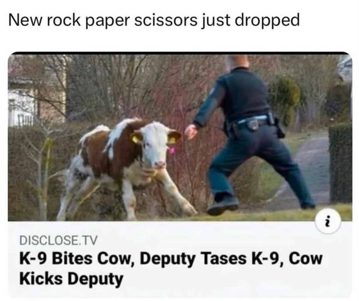 This is like the most chaotic rock paper scissors match ever