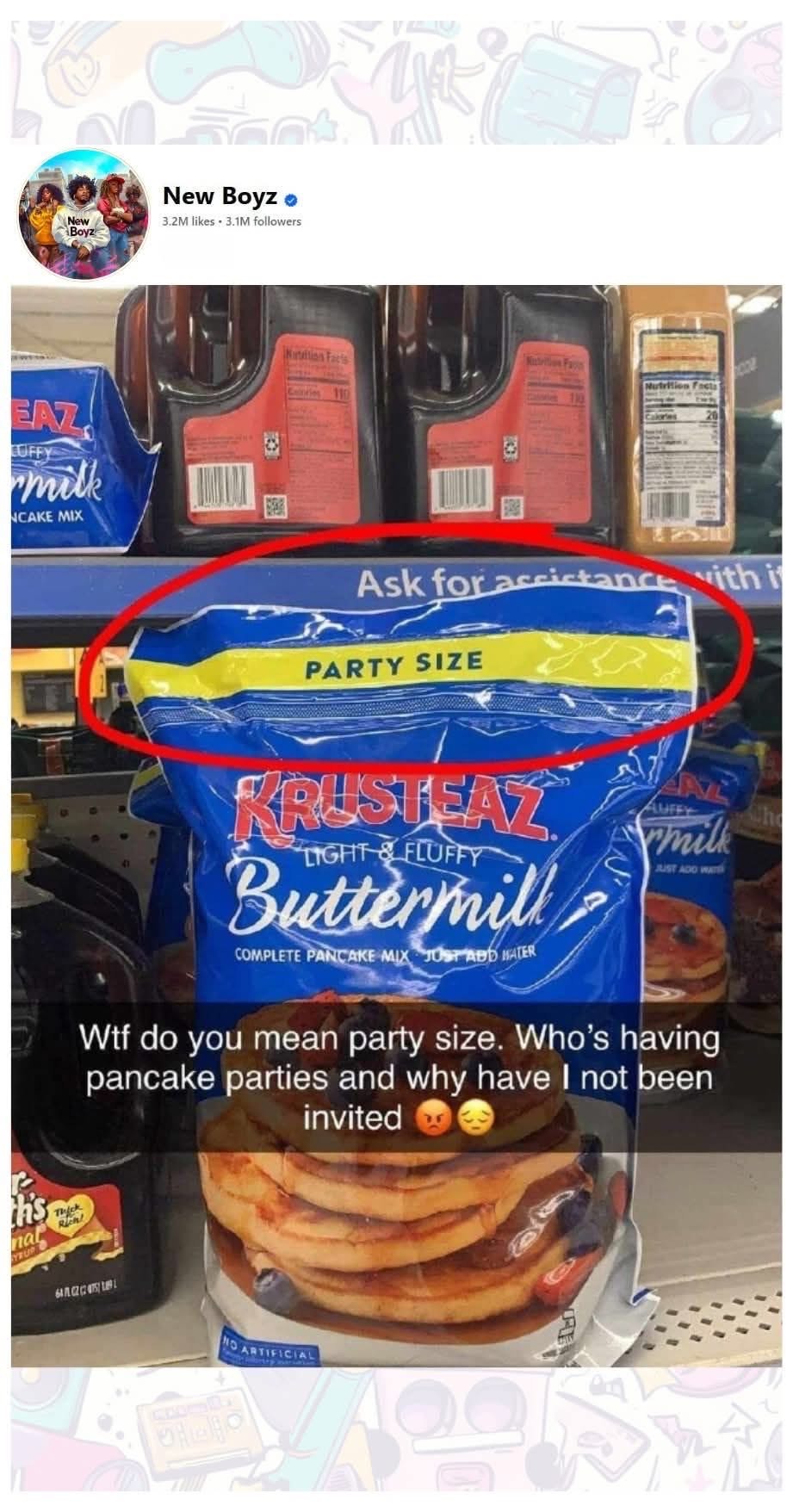 Wait, party size pancakes? What kind of secret pancake parties have I been missing out on?
