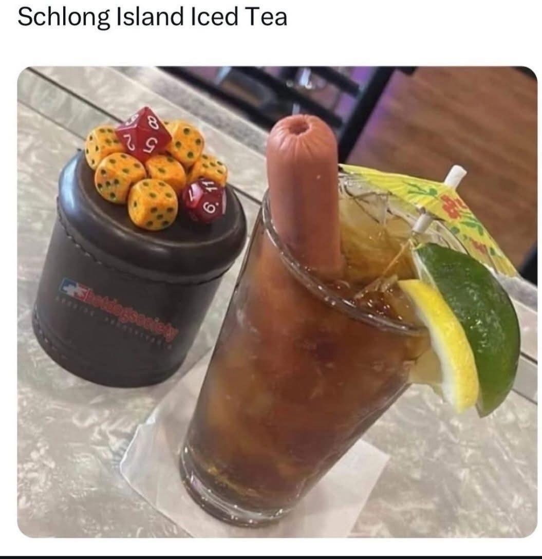 Whoa, is that a hot dog in my Long Island Iced Tea? Guess this is for gamers.