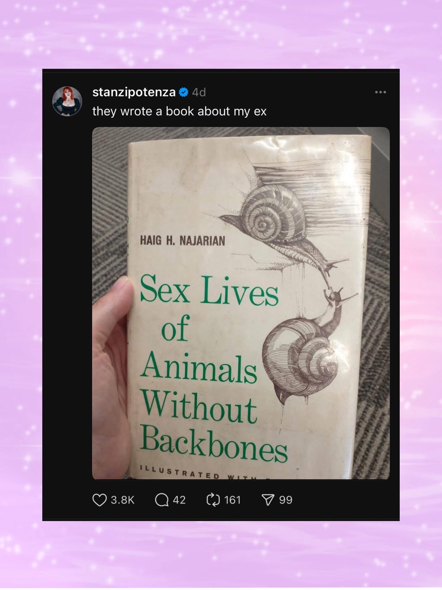 My ex is an invertebrate lol