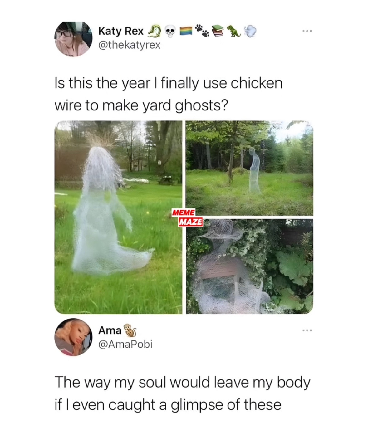 My soul would literally leave my body if I saw these backyard ghosts.