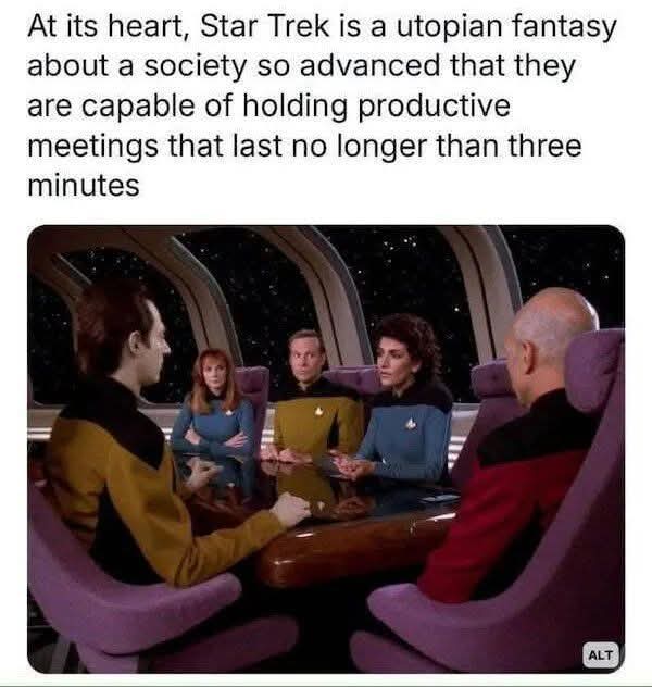 When you're in a meeting that actually ends on time