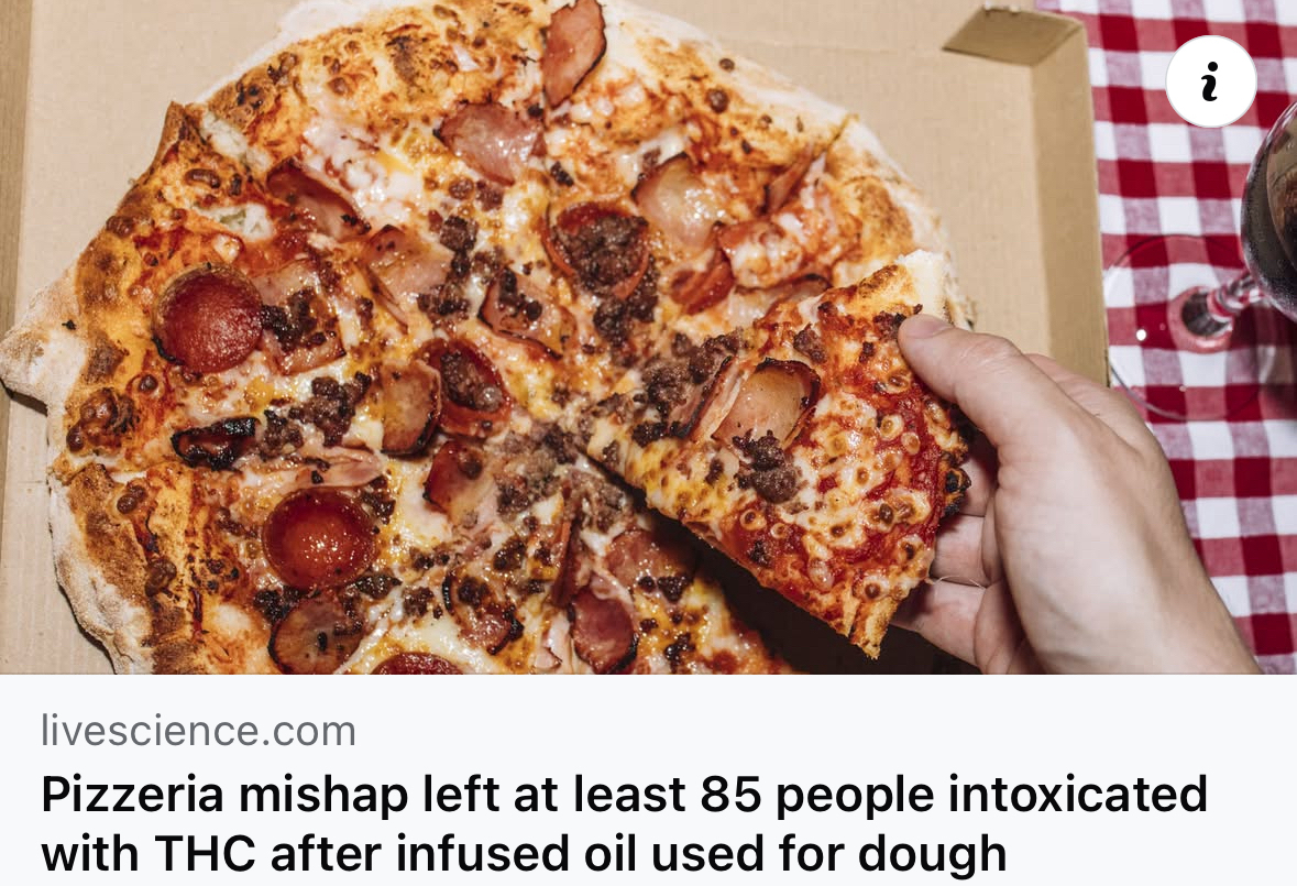 When you order a pizza and accidentally get lit
