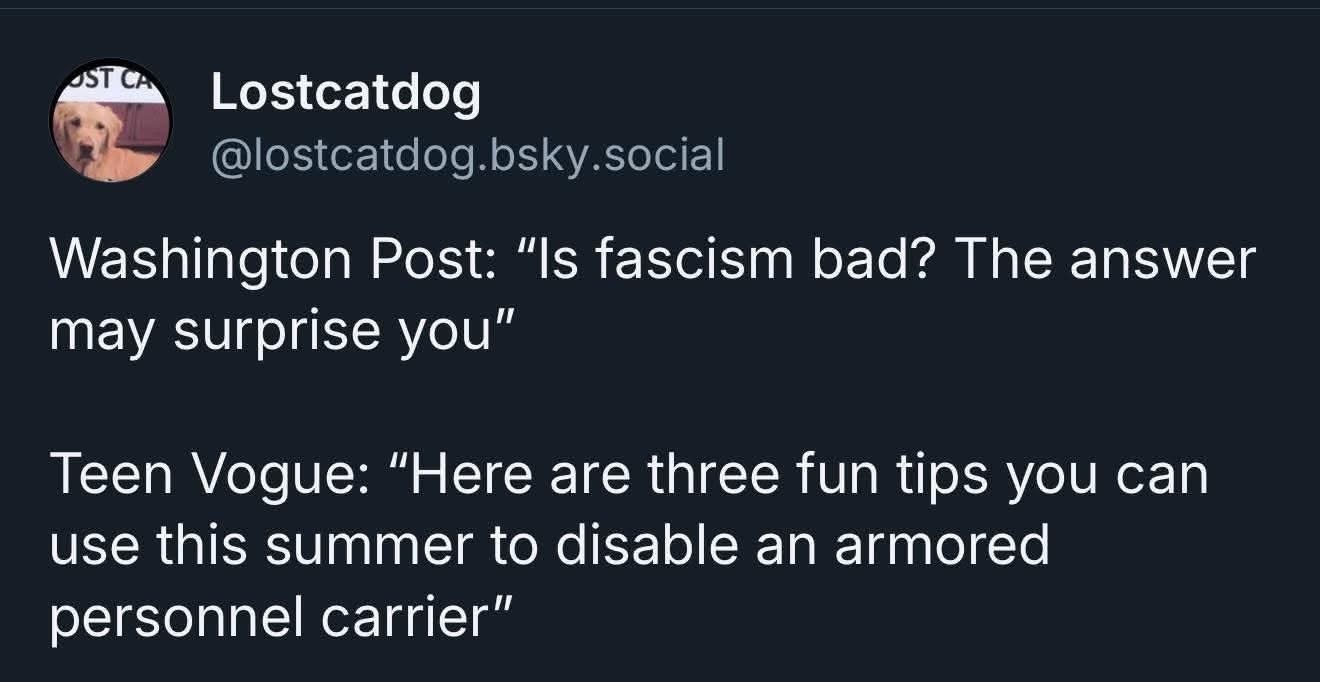 lol imagine thinking fascism is bad, here are some fun ways to disable a tank though