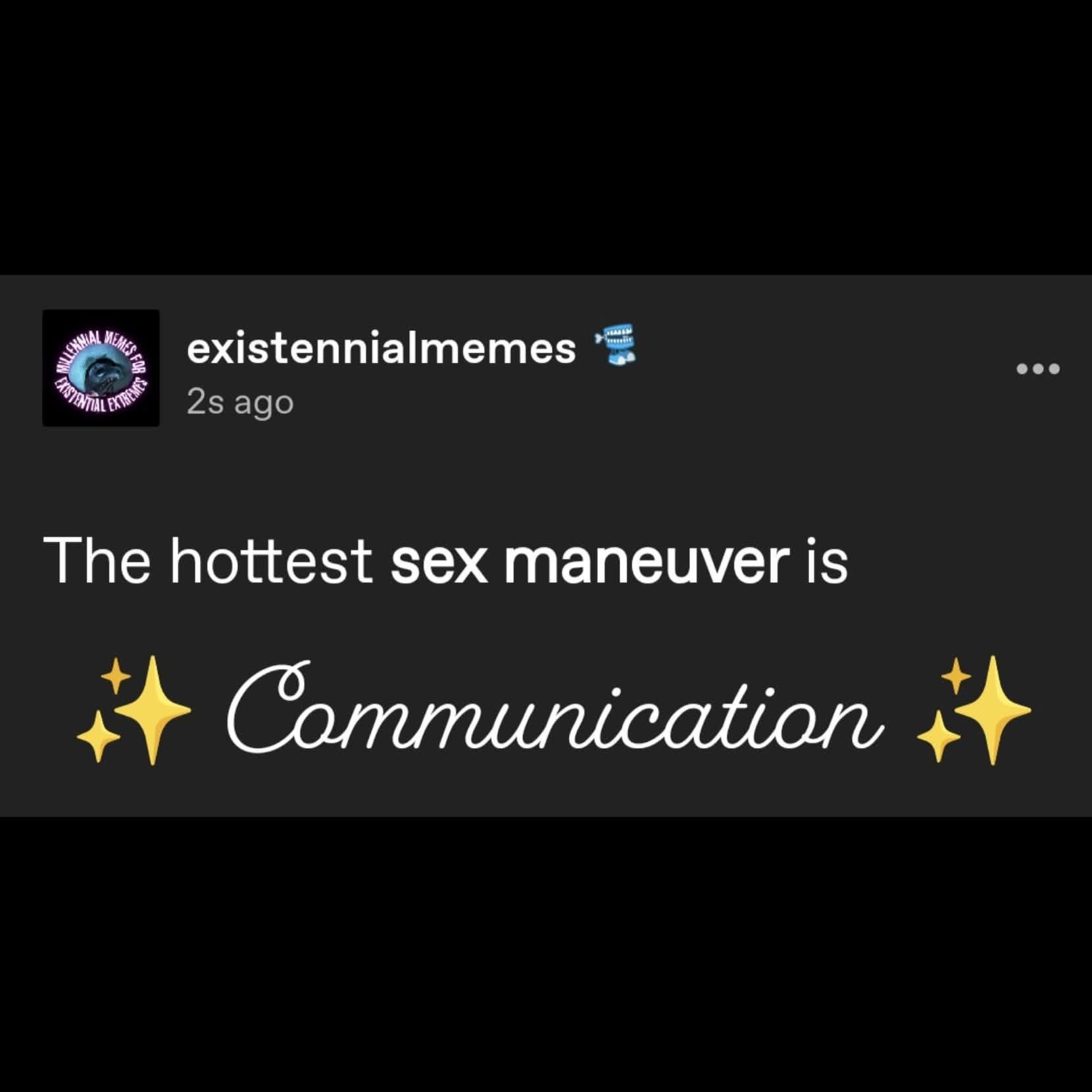 Lol, this is definitely the hottest sex maneuver, just sayin'