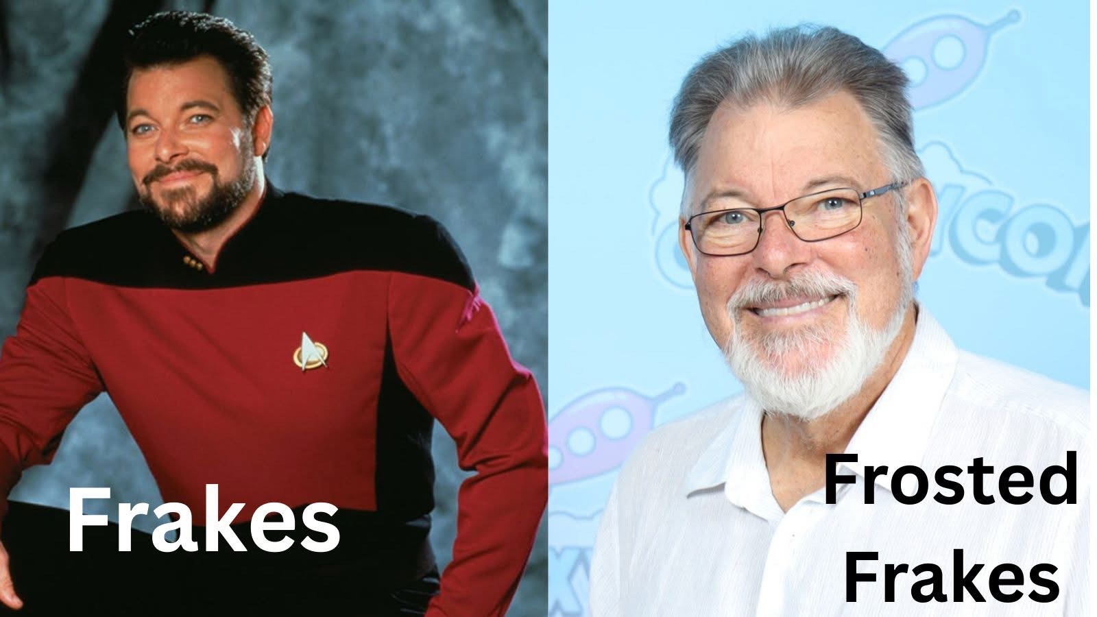 Young Riker looking all suave vs. older Riker... aging like fine wine lol