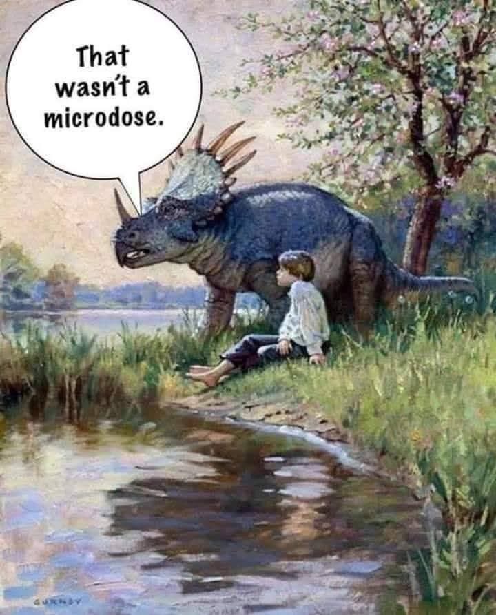 When you accidentally give your dinosaur psychedelics