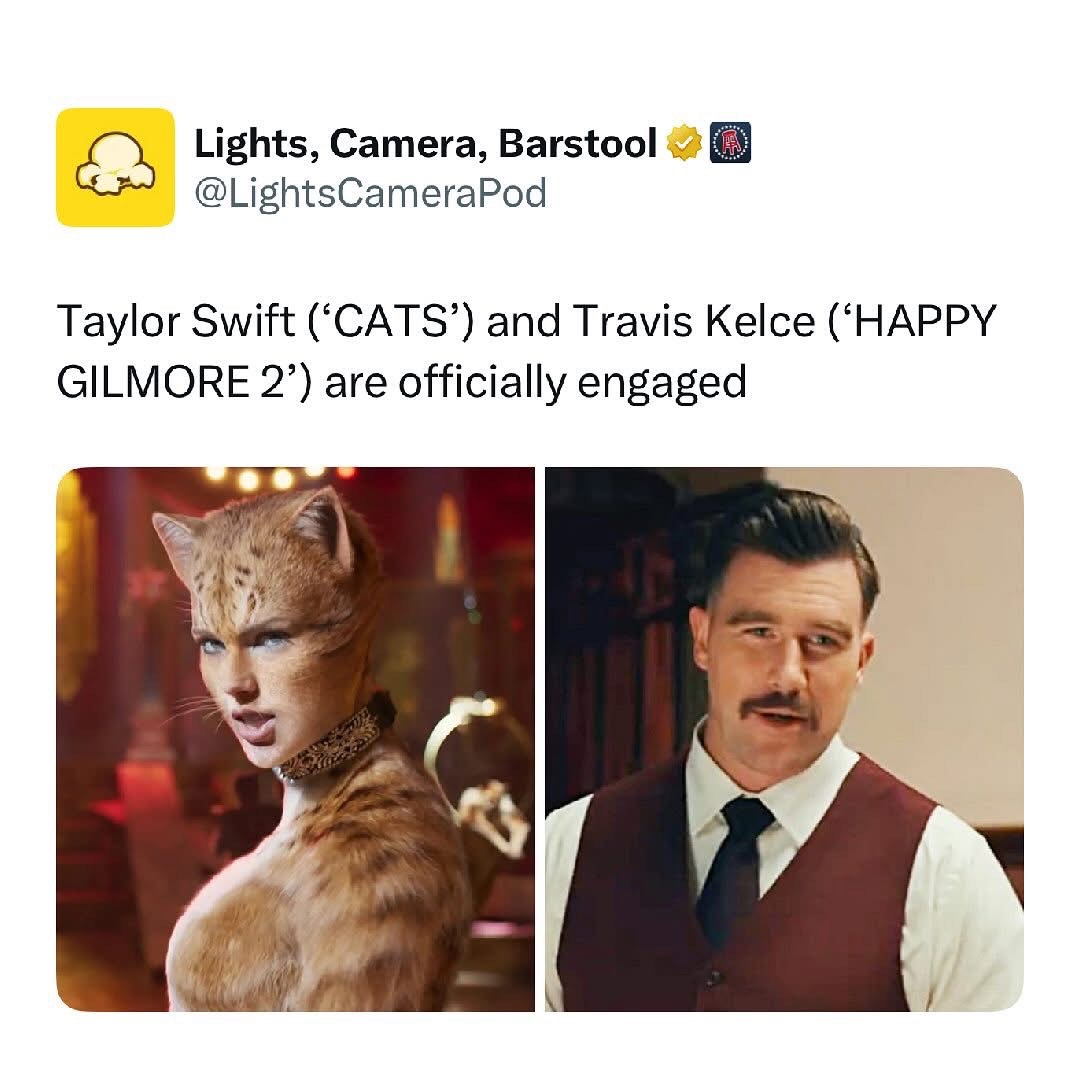 When you hear Taylor Swift and Travis Kelce are engaged, but then you see which movies they're associated with lol
