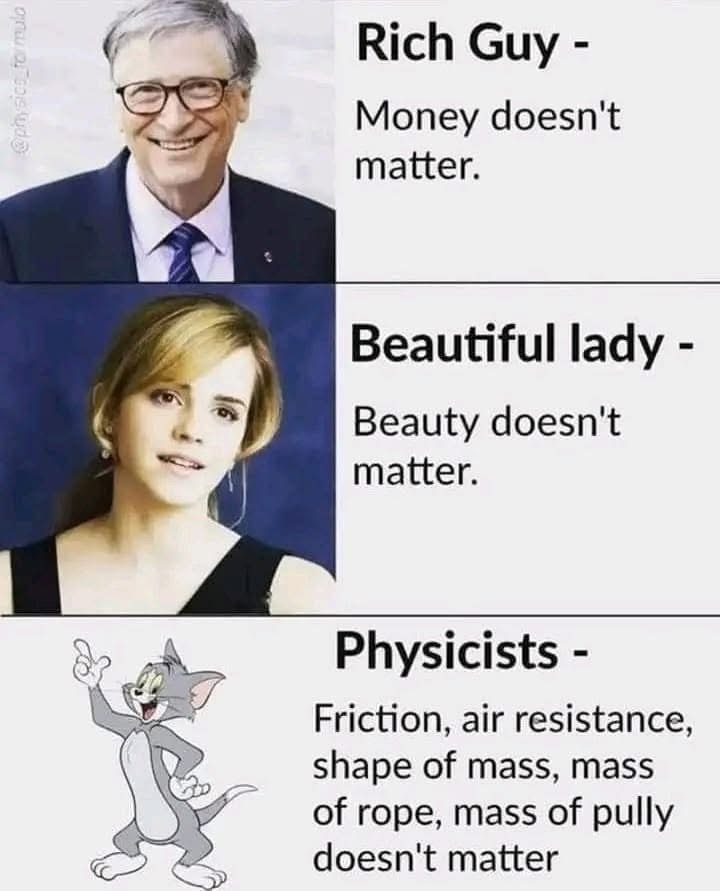 Basically, physicists assume everything that makes realistic problems difficult just doesn't exist.