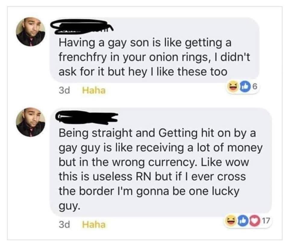 This dude's analogies for being gay are... a choice.