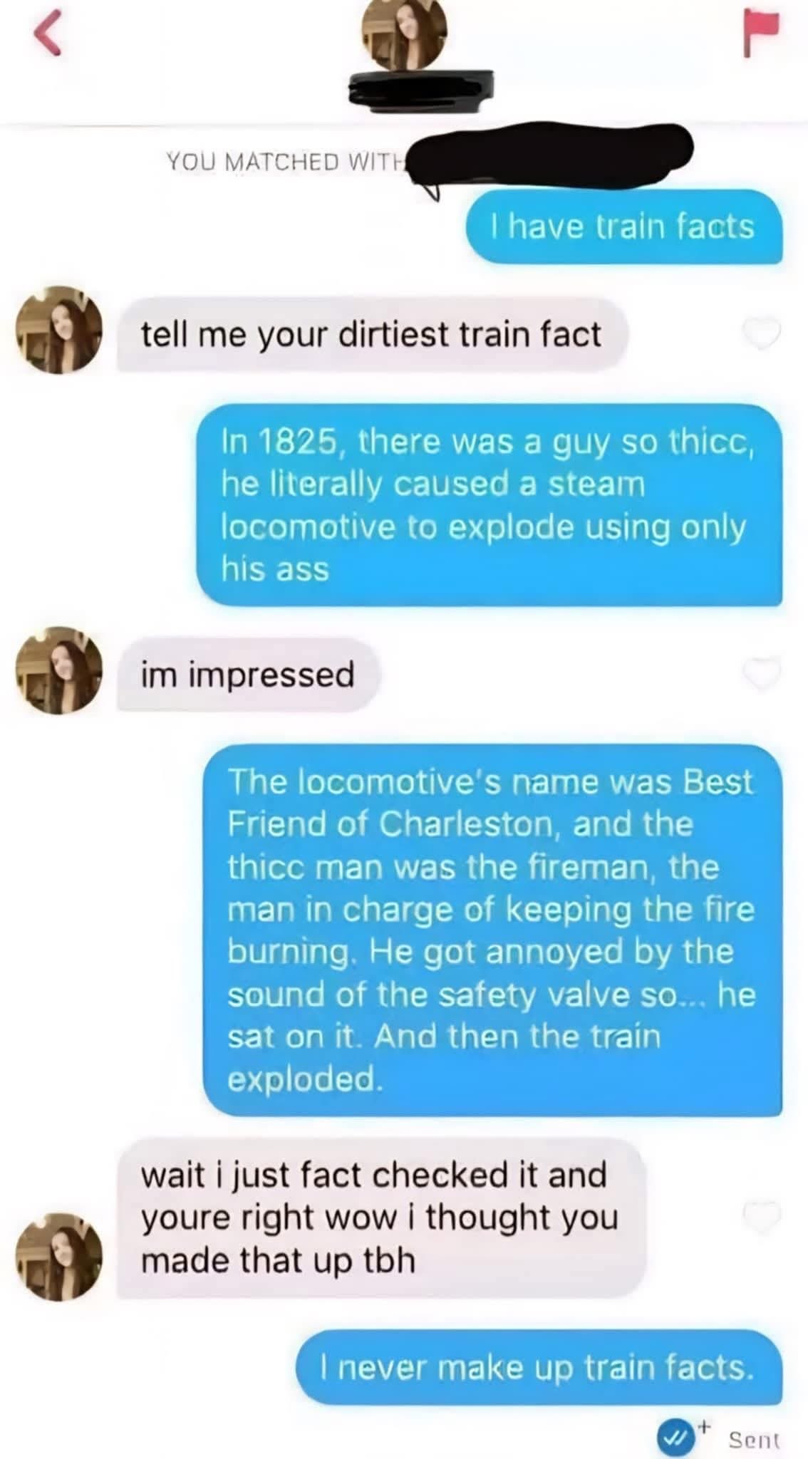 When you try to impress someone with a fake fact but it turns out to be true