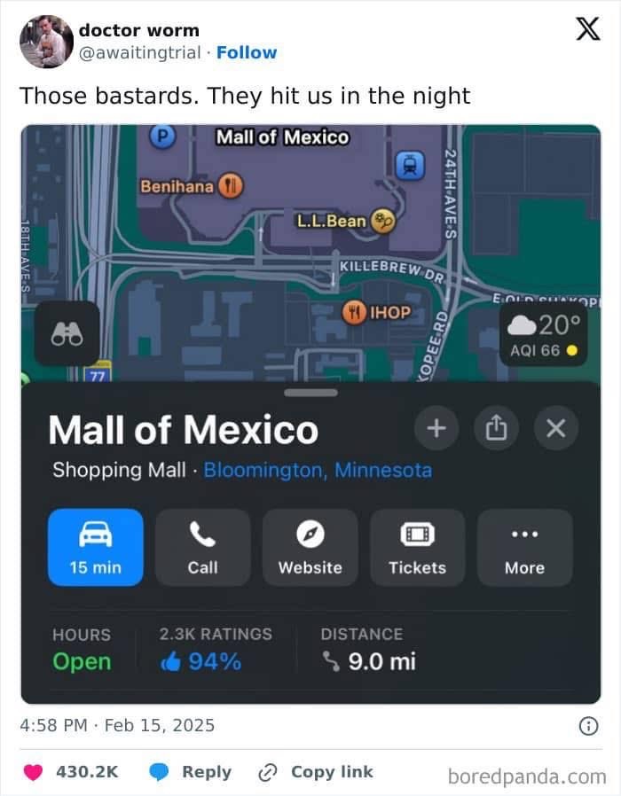 When you realize your local mall is actually 'Mall of Mexico'