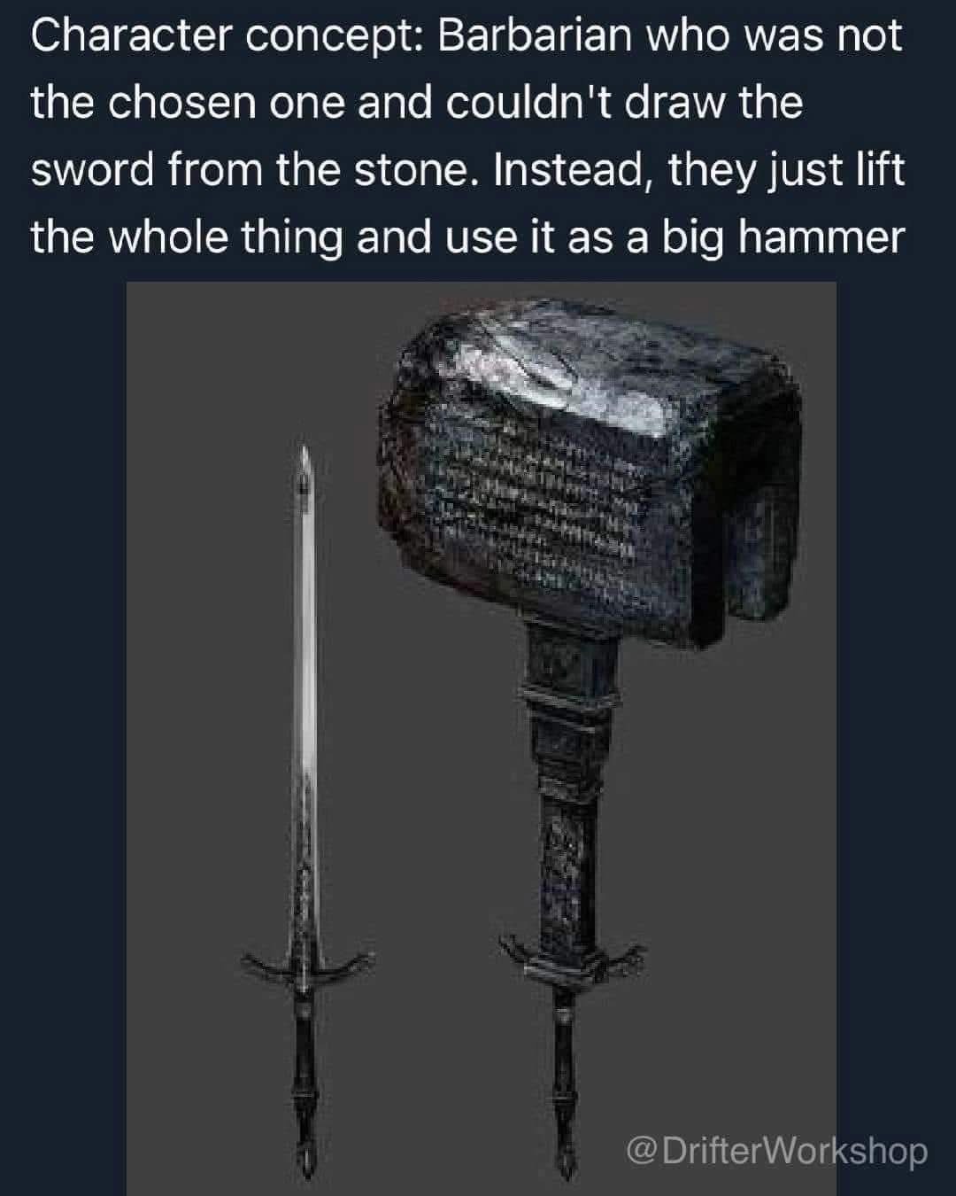 When you can't pull the sword from the stone, so you just yeet the whole rock.