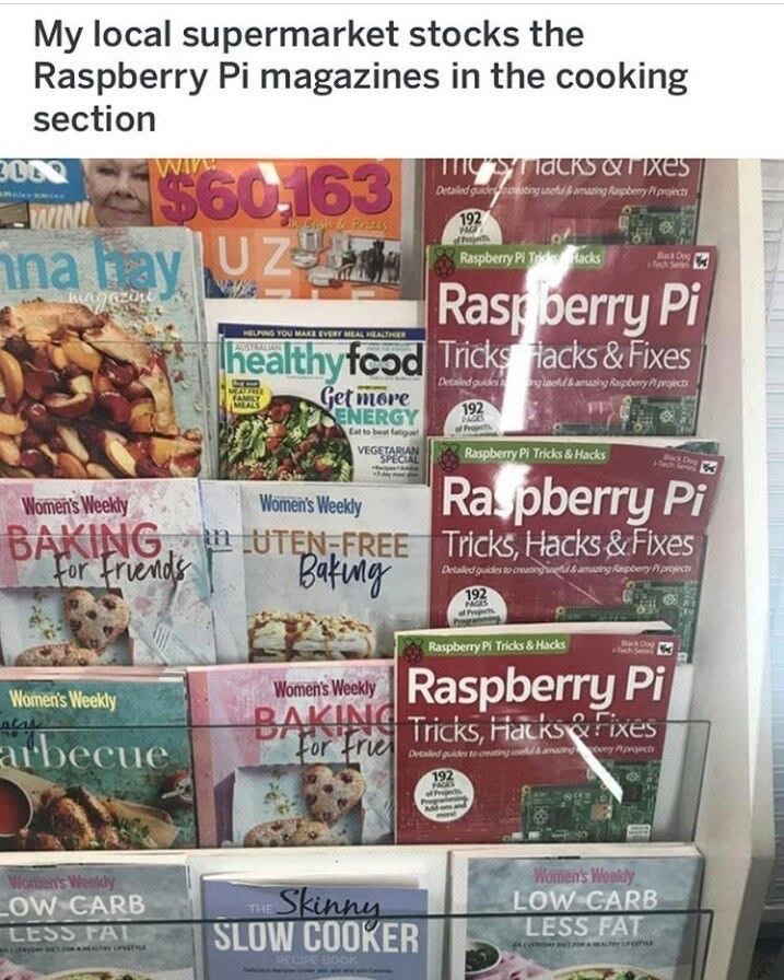 Apparently some supermarkets think Raspberry Pi is a type of fruit you bake with??