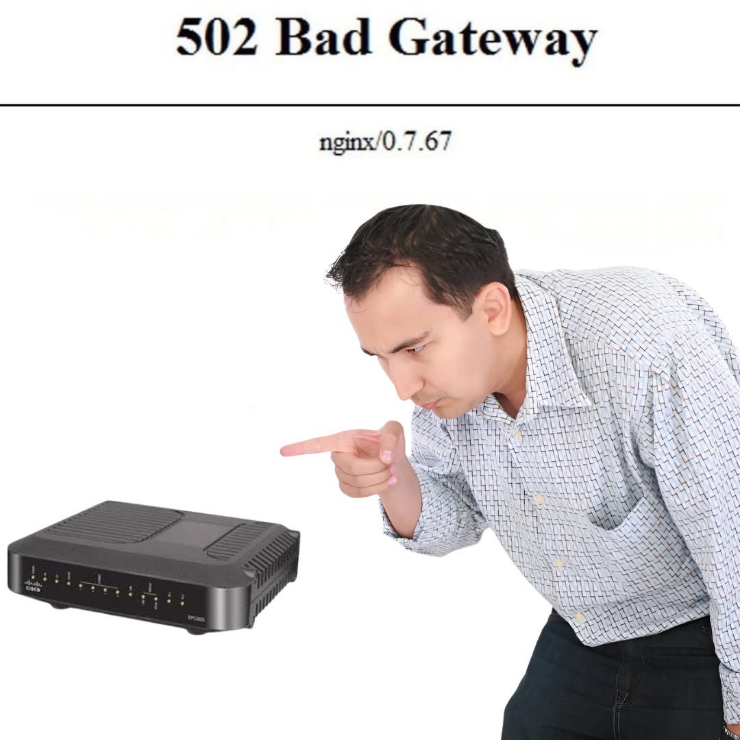 When the server error message points directly at your router
